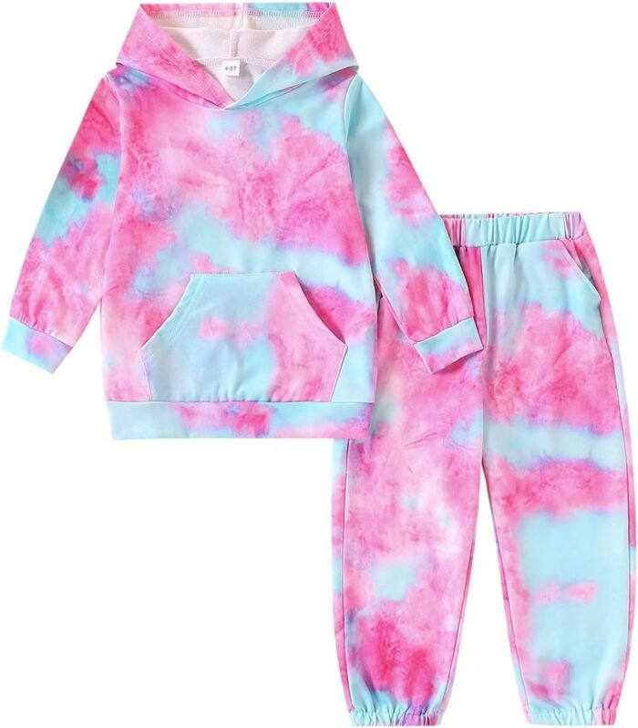 Kid Girls Clothes - Girls Outfits Tie Dye Tops and Leggings Pants 2 Piece Spring Clothes Set
