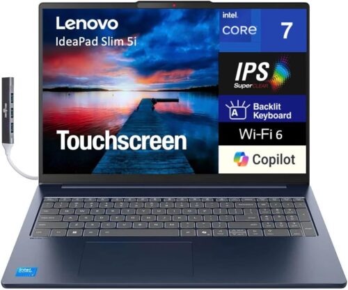 Lenovo IdeaPad Slim 5i HIGH Performance Laptop 16.0" WUXGA (Intel Core 7 240H, 32GB DDR5, 8TB PCIe SSD, Intel UHD, Win 11 Pro) w/DKZ USB Port Expander