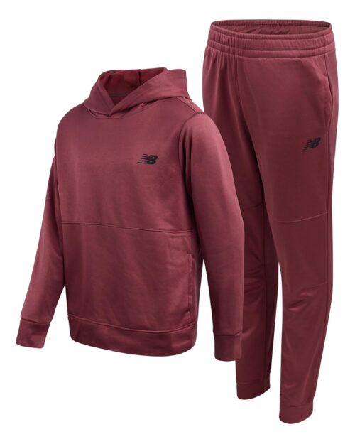 New Balance Boys Sweatsuit Set - 2 Piece Tech Fleece Hoodie Sweatshirt and Jogger Pants Outfit - Tracksuit for Boys (2T-16)