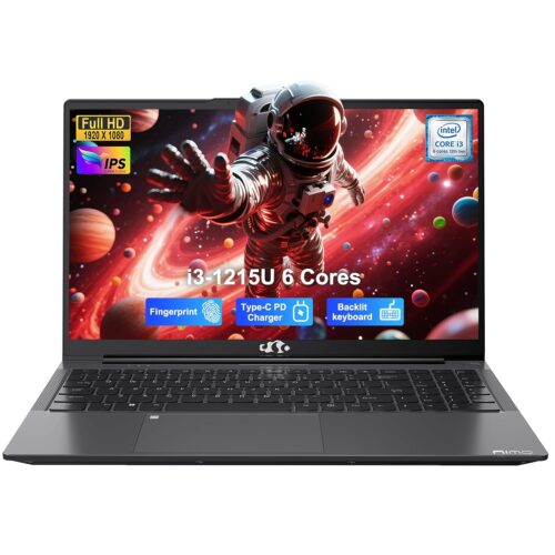 NIMO 15.6" FHD IPS Laptop, Core i3-1215U 6-Core Up to 4.4GHz (Beats R5 7520U), 16GB RAM 2TB SSD, Wi-Fi 6, Backlit Keyboard, Fingerprint Reader, 65W Type-C Charging, Student &...
