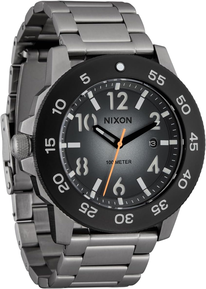 NIXON Smyth 44 A1414-100m Water Resistant Men’s Analog Watch (44 mm Face, 23 mm Stainless Steel Band)