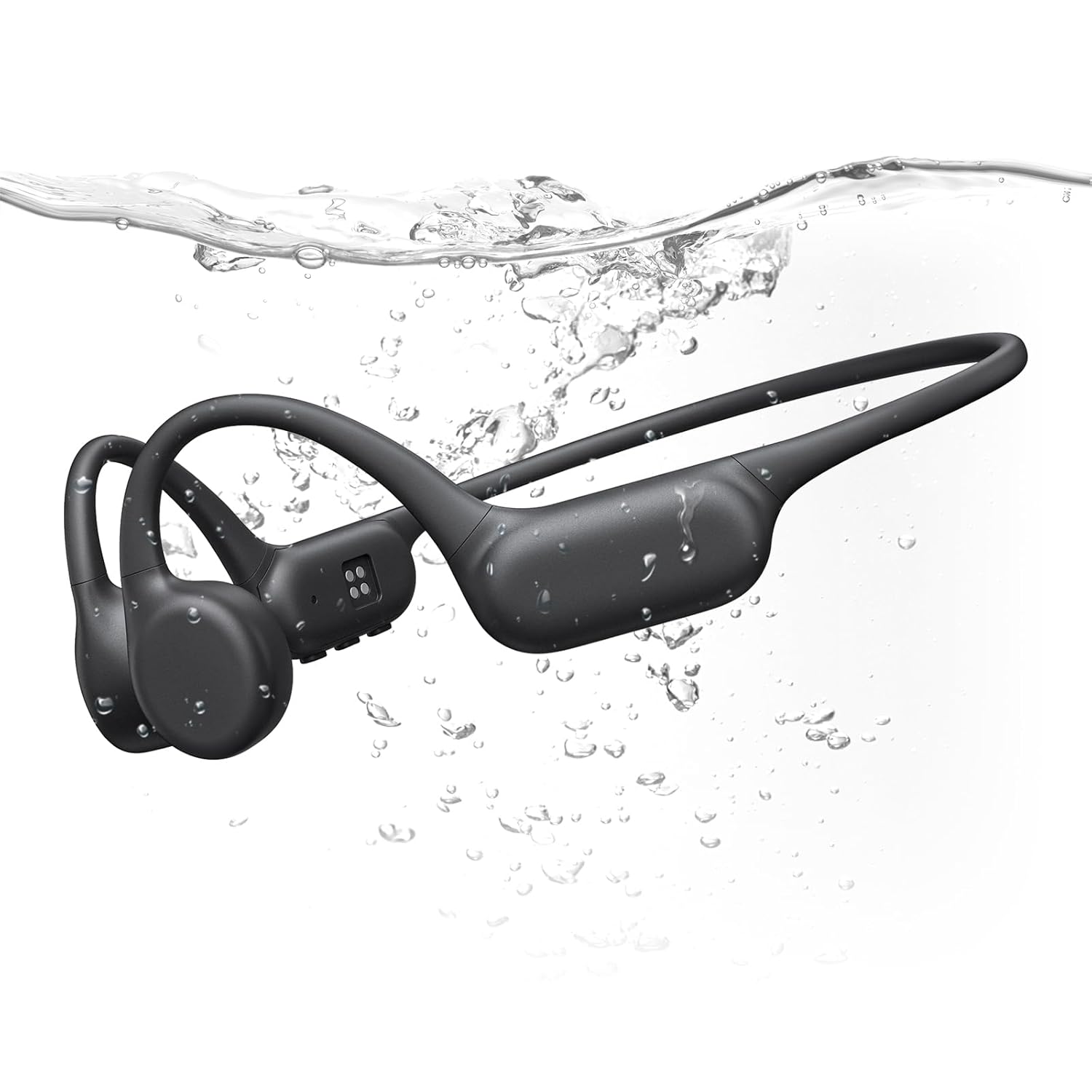 PSIER Bone Conduction Headphones IPX8 Waterproof Swimming Headphones Open Ear Headphones with MP3 Mode 32GB Memory Up to 8 Hours Playtime Bluetooth 5.4 Ear Buds Secure Fit for…