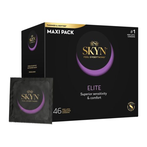 SKYN Elite Ultra Thin Lubricated Non-Latex Condoms, 46 Count