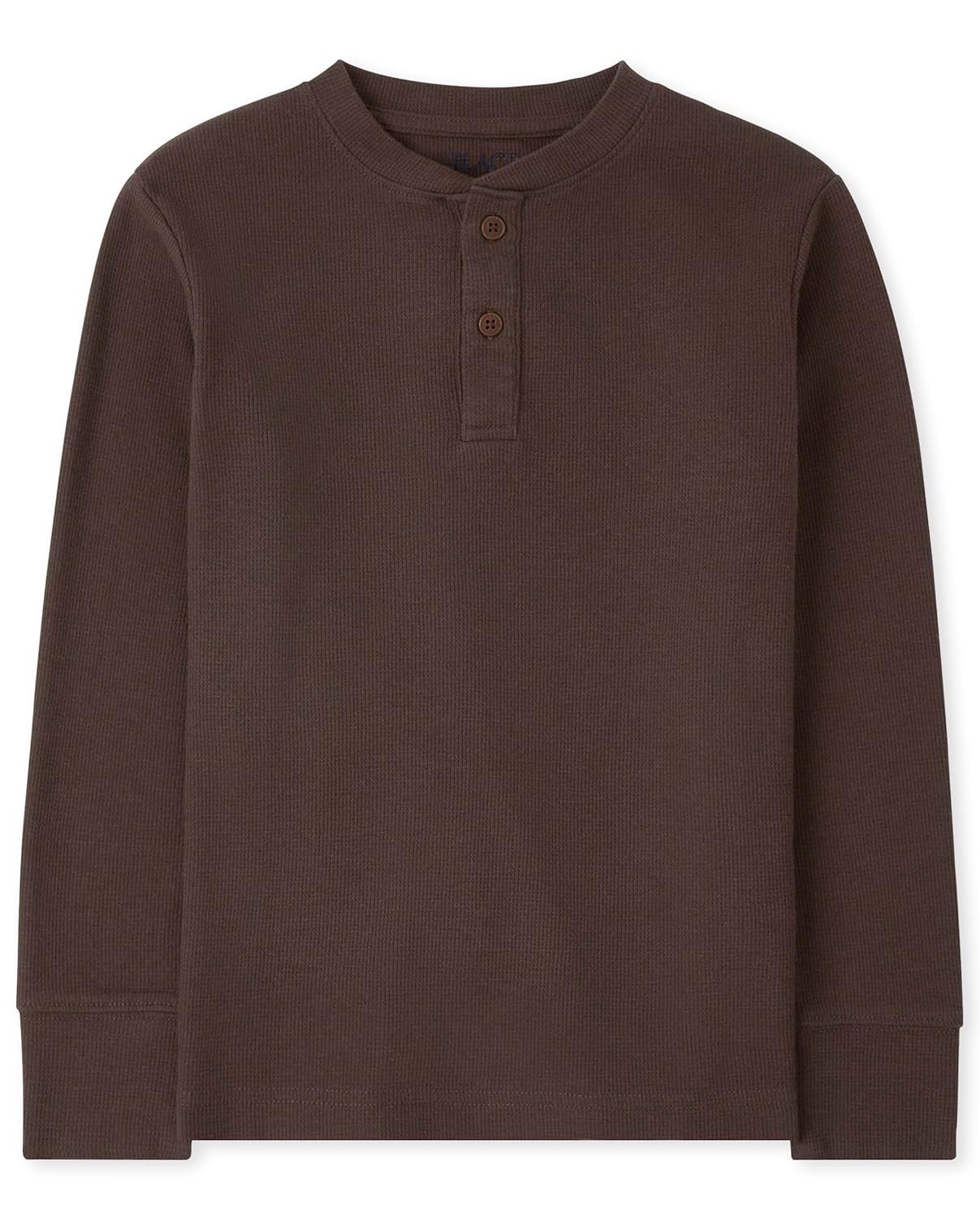 The Children’s Place boys Long Sleeve Thermal Henley Shirt