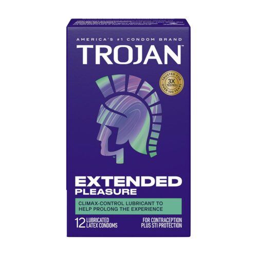 TROJAN Extended Pleasure Condoms, TROJAN Condoms, 12 Count