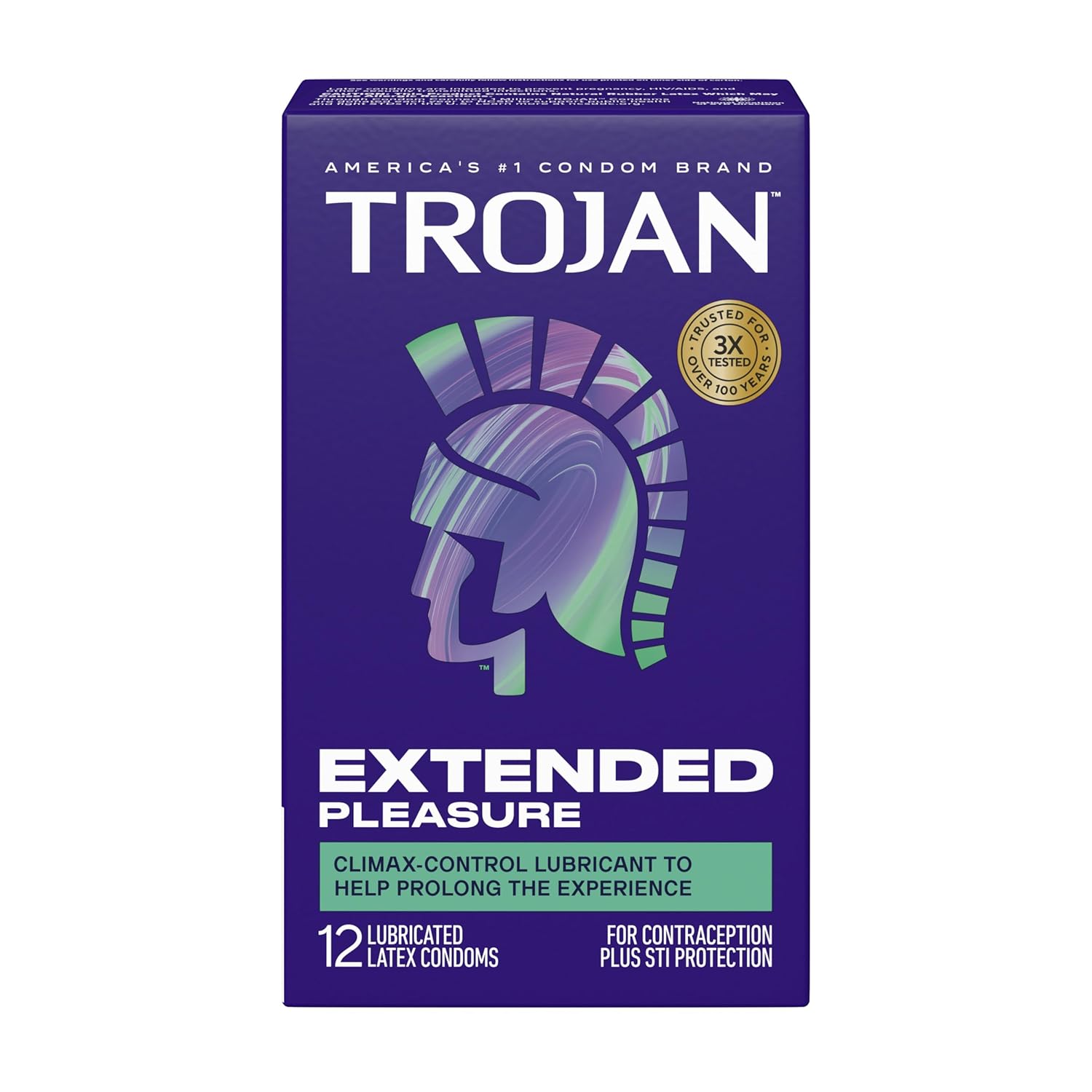 TROJAN Extended Pleasure Condoms, TROJAN Condoms, 12 Count