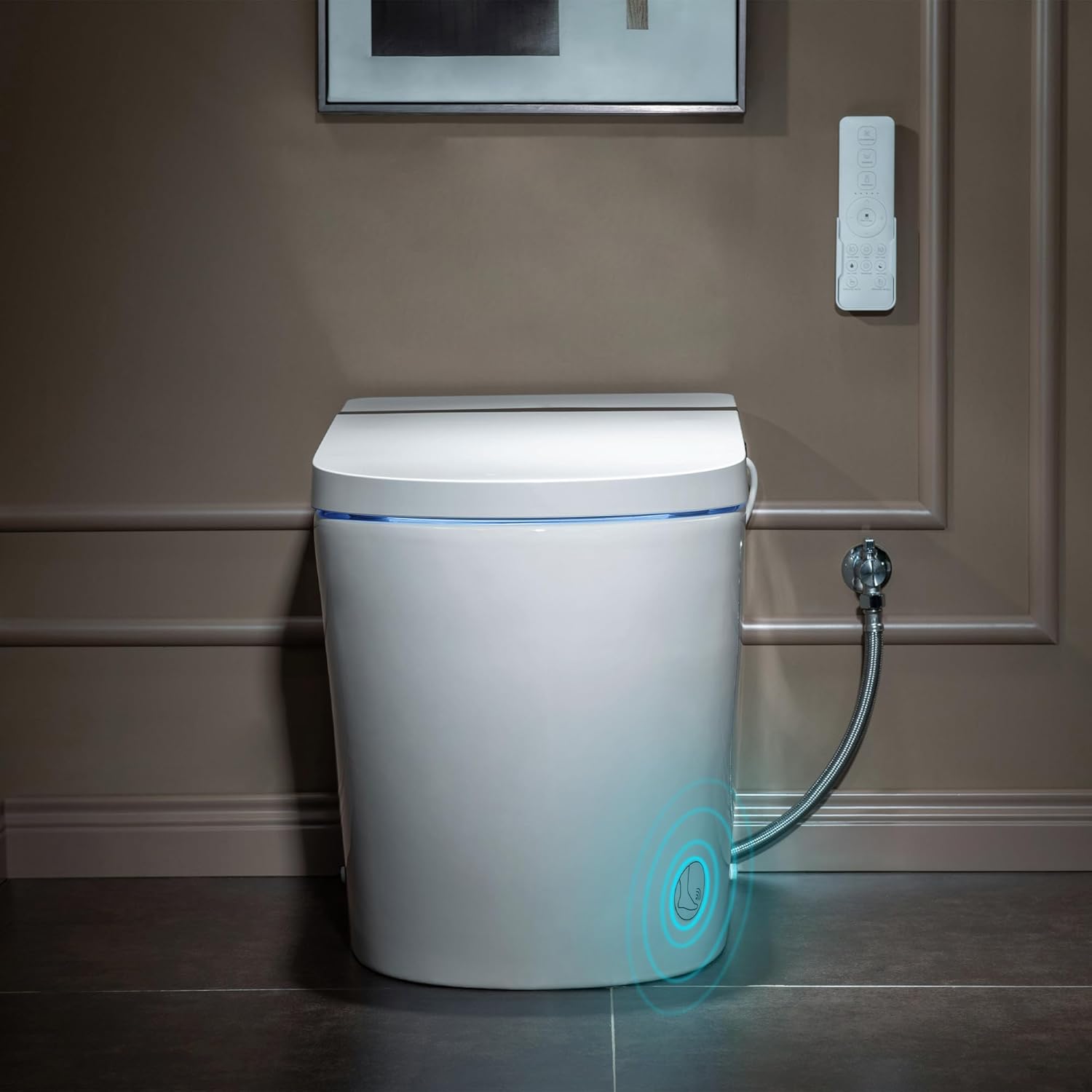 WOODBRIDGE B0990S One Piece Elongated Smart Toilet Bidet with Auto Open & Close, Auto Flush, Foot Sensor Flush, LED Temperature Display, Heated Seat and Integrated Multi…