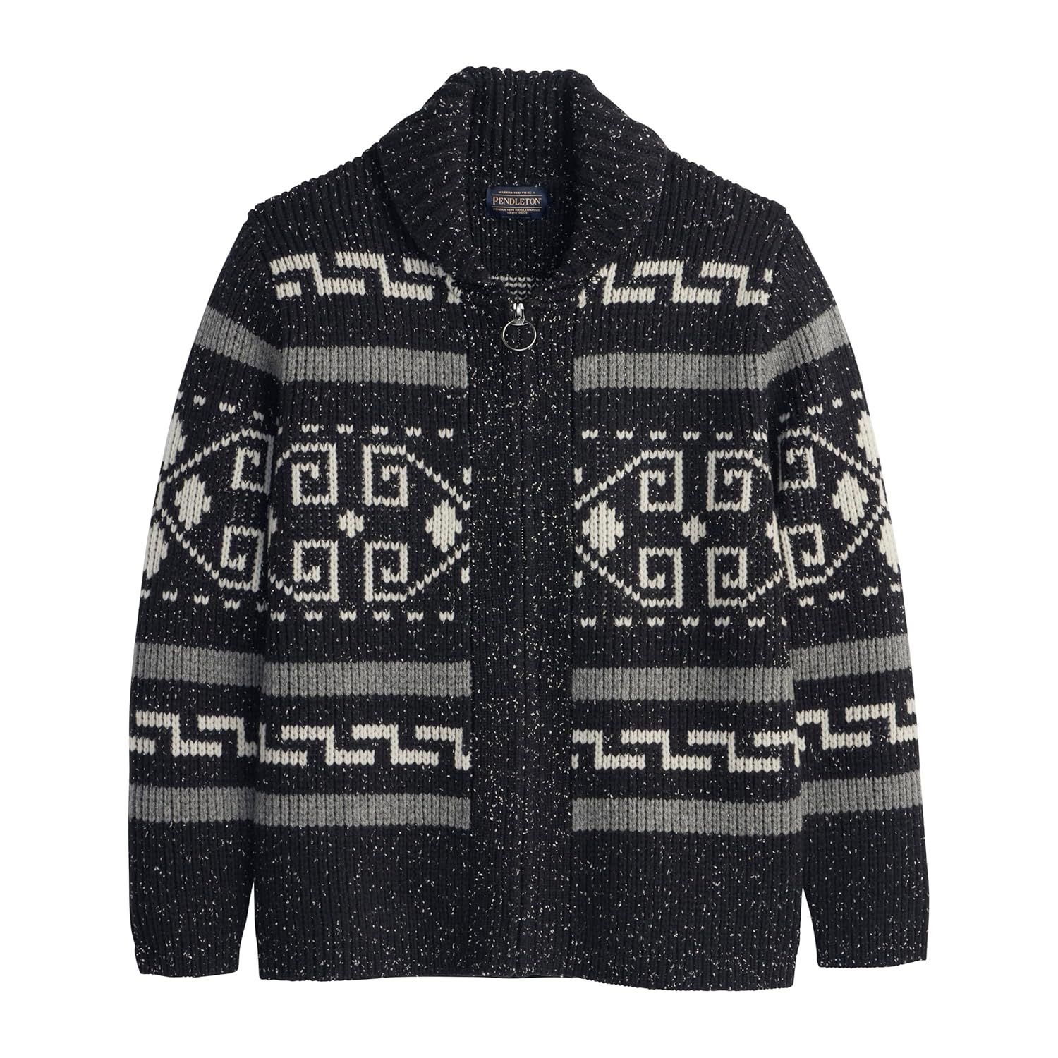Pendleton Men’s The Original Westerley, Heavy Cable Knit Cardigan Sweater with Zip Front