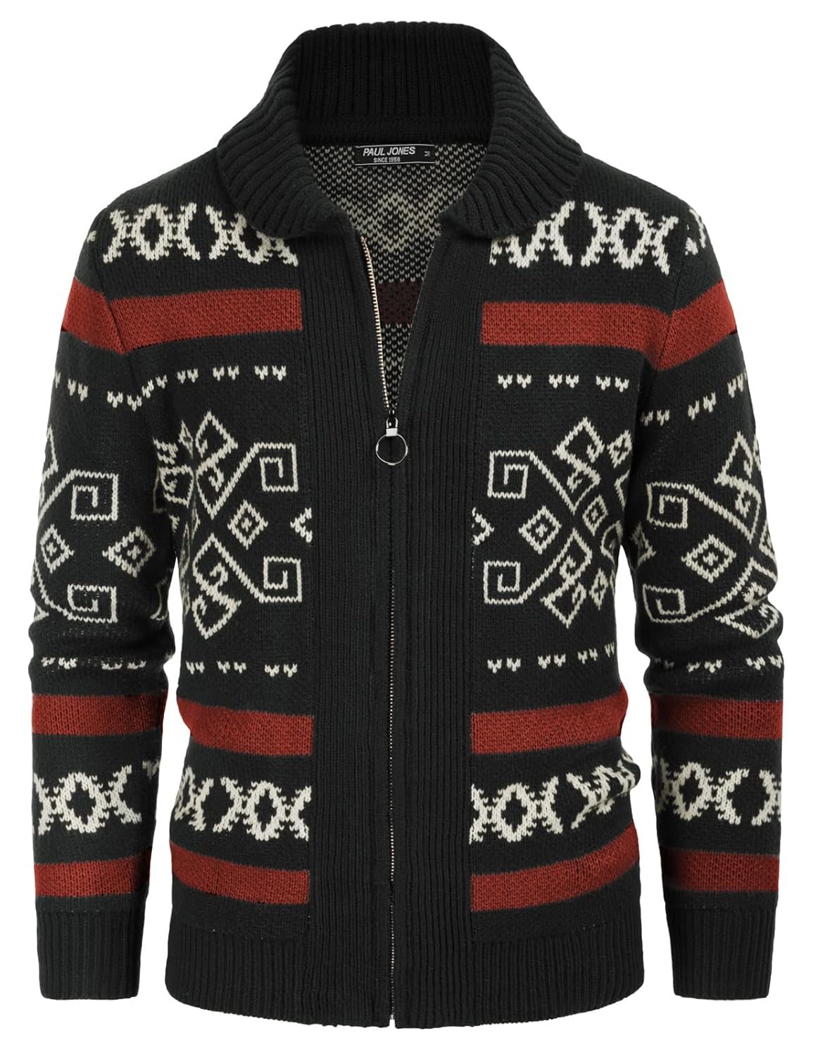 PJ PAUL JONES Men’s Casual Curling Sweater Cardigans Button Down Knitted Sweater