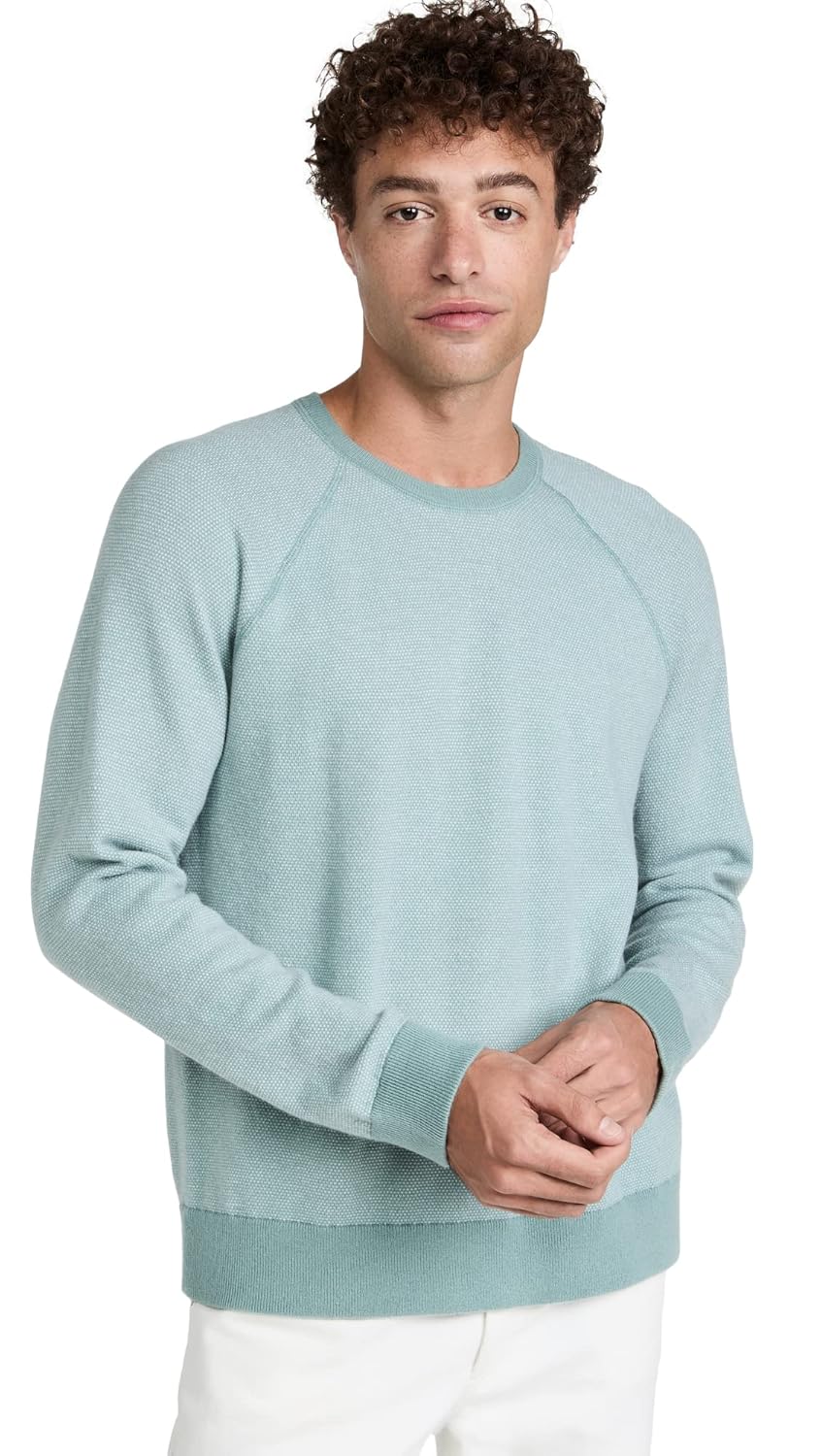 Vince Men’s Birdseye Raglan Long Sleeve Crew
