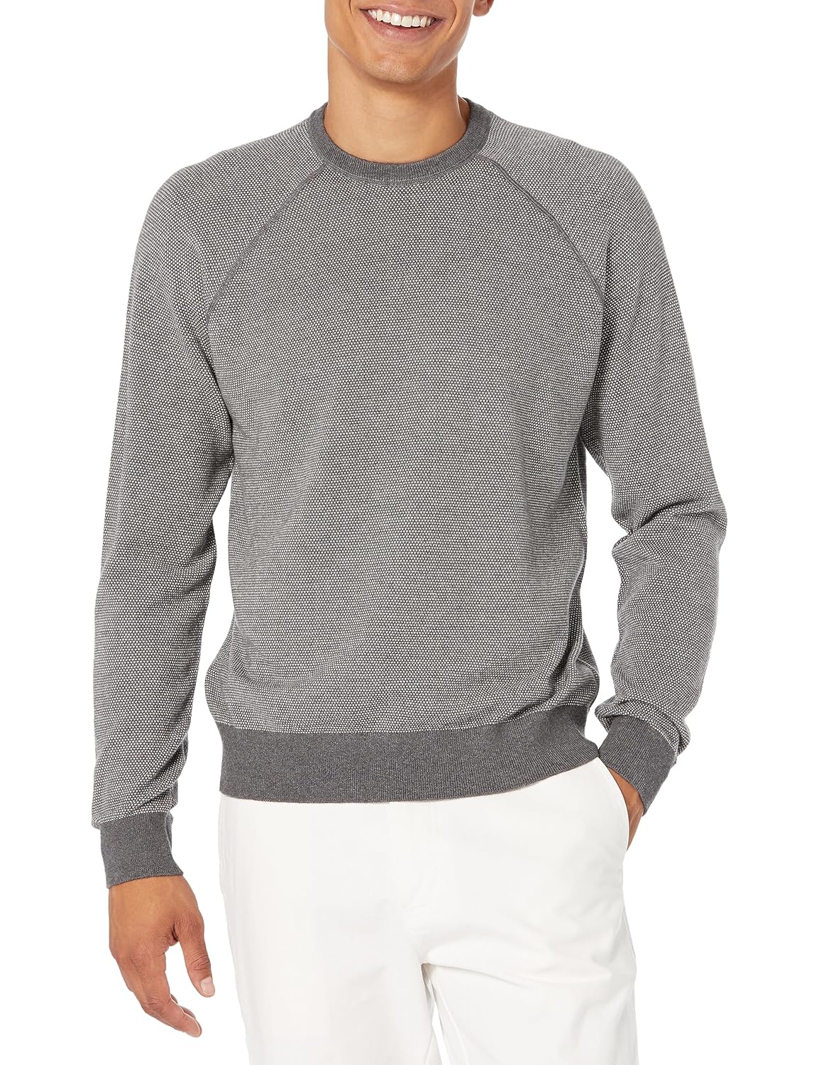 Vince Men’s Birdseye Raglan Long Sleeve Crew